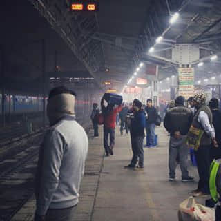 The platform of New Delhi Railway Station.