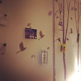 Wall of postcards... Lovely..