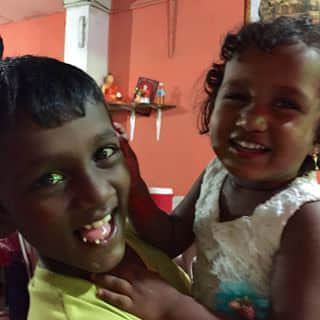 Kids of a local restaurant owner in Mirissa, Sri Lanka