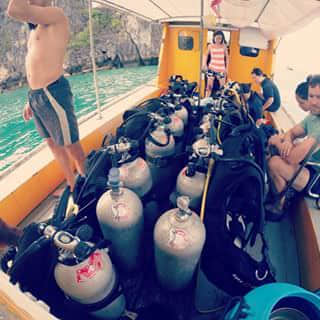 Scuba diving at Krabi, Thailand